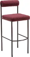 Ginosa Red Shearling Barstool, Set of 2