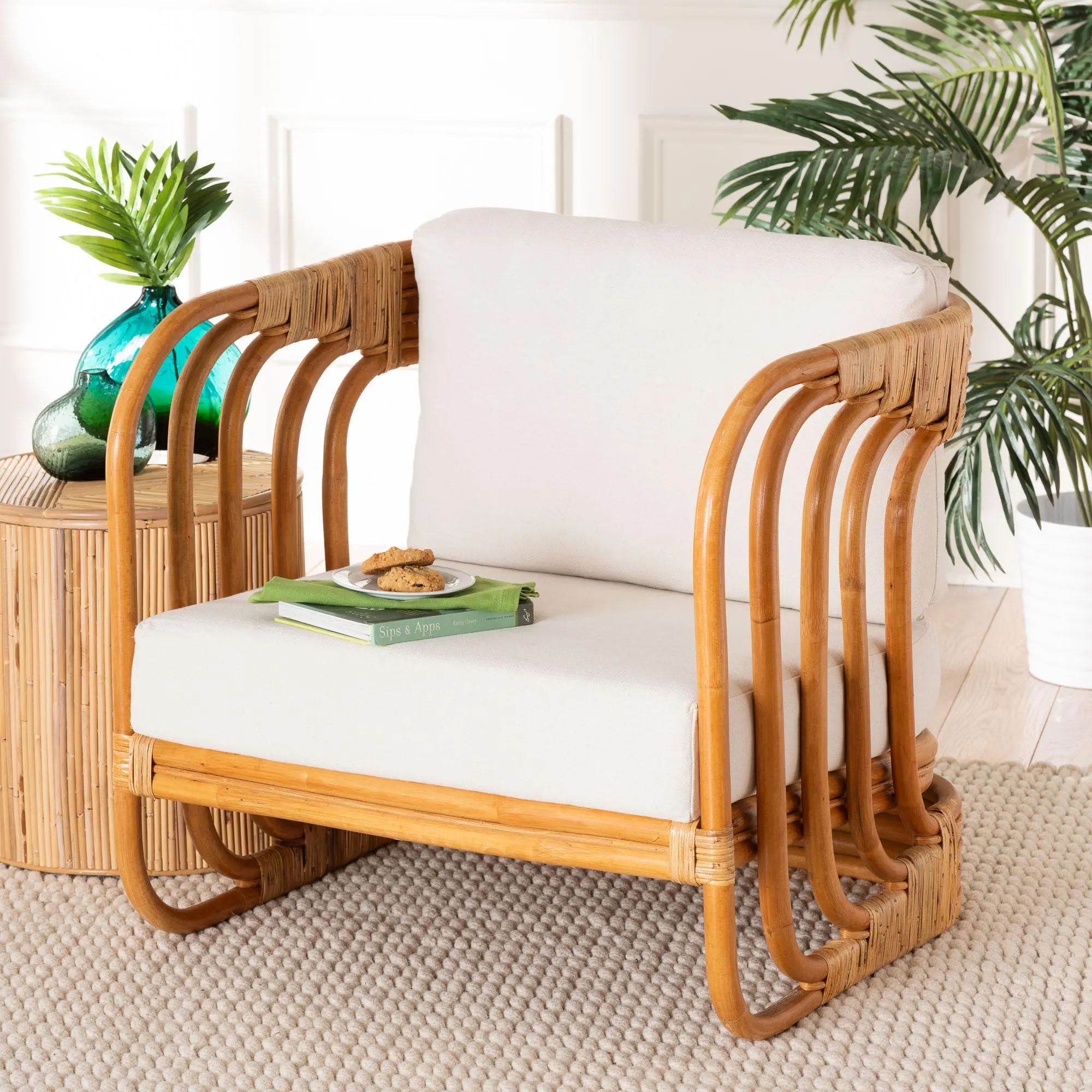 243-13541-RCW Corsa Bohemian Natural Rattan Armchair-2