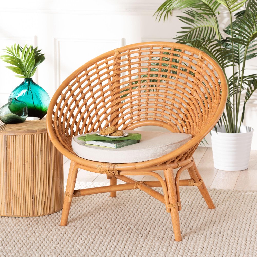 Aerin Natural Rattan Accent Chair