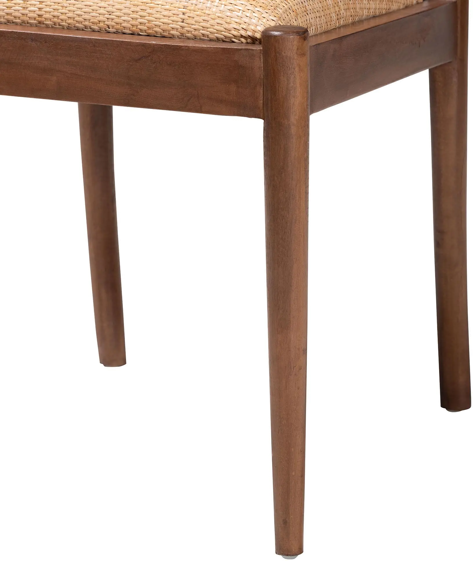 243-2PC-13362-RCW Maryland Natural Rattan and Acacia Wood Dining Chairs, Set of 2-7