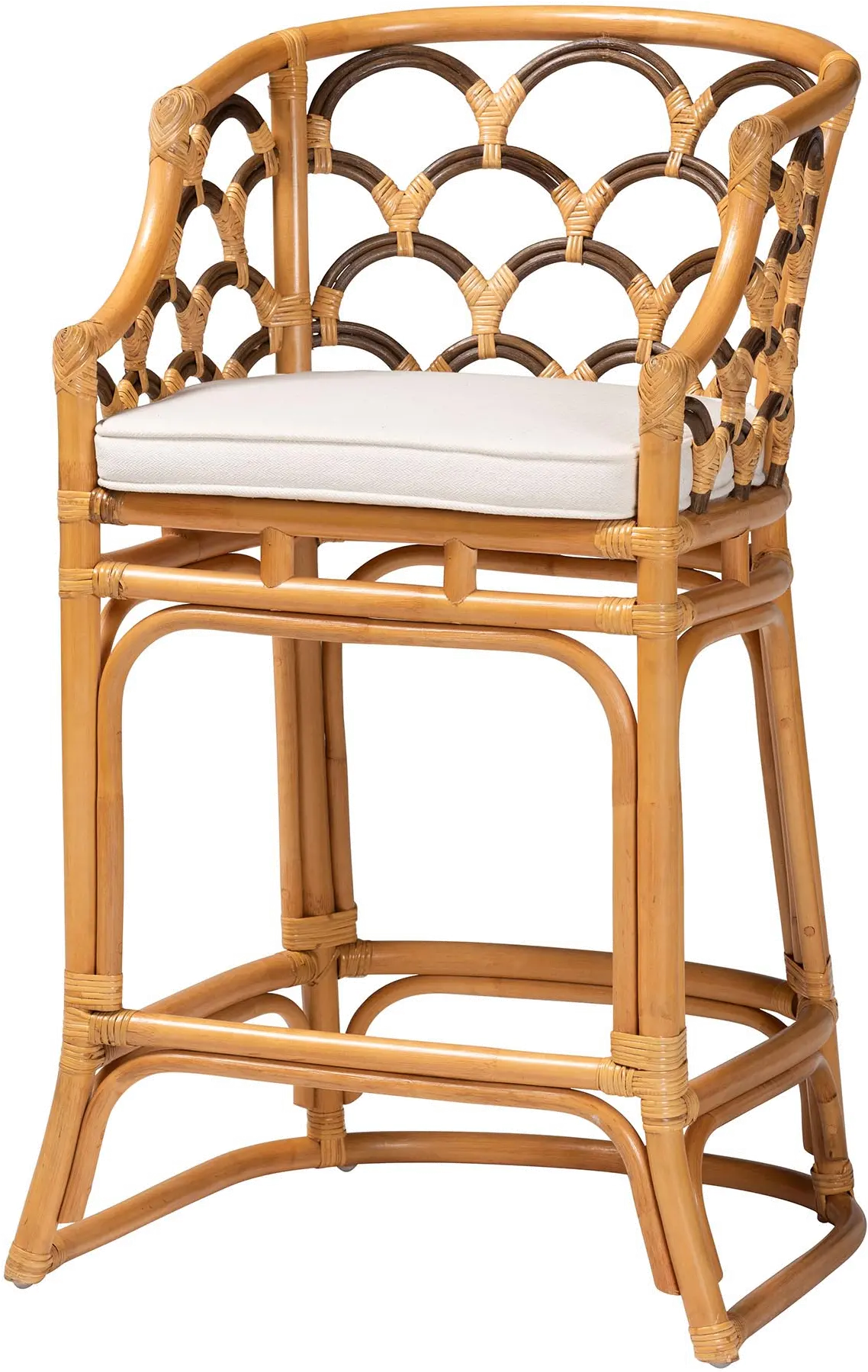 243-13576-RCW Veneto Light Brown Rattan Bar Stool-1