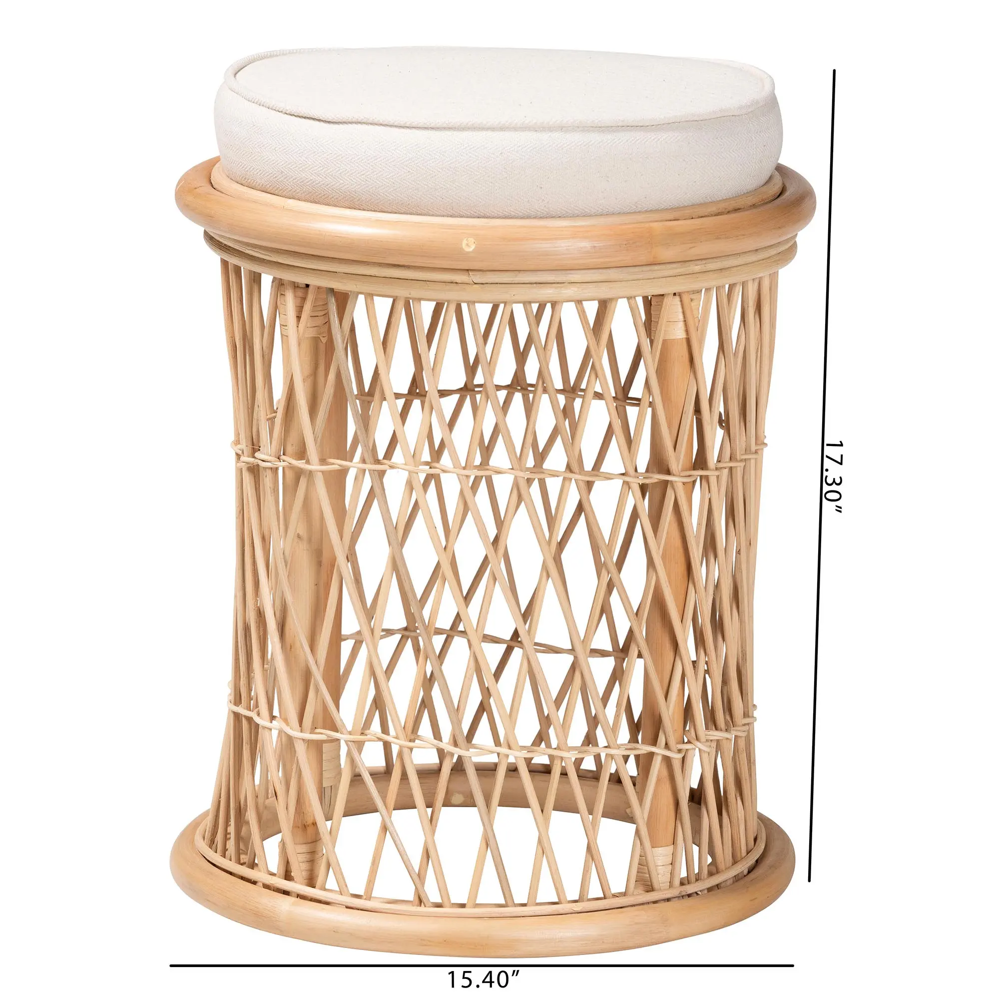 244-13666-RCW Junius Light Brown and White Ottoman Footstool-5