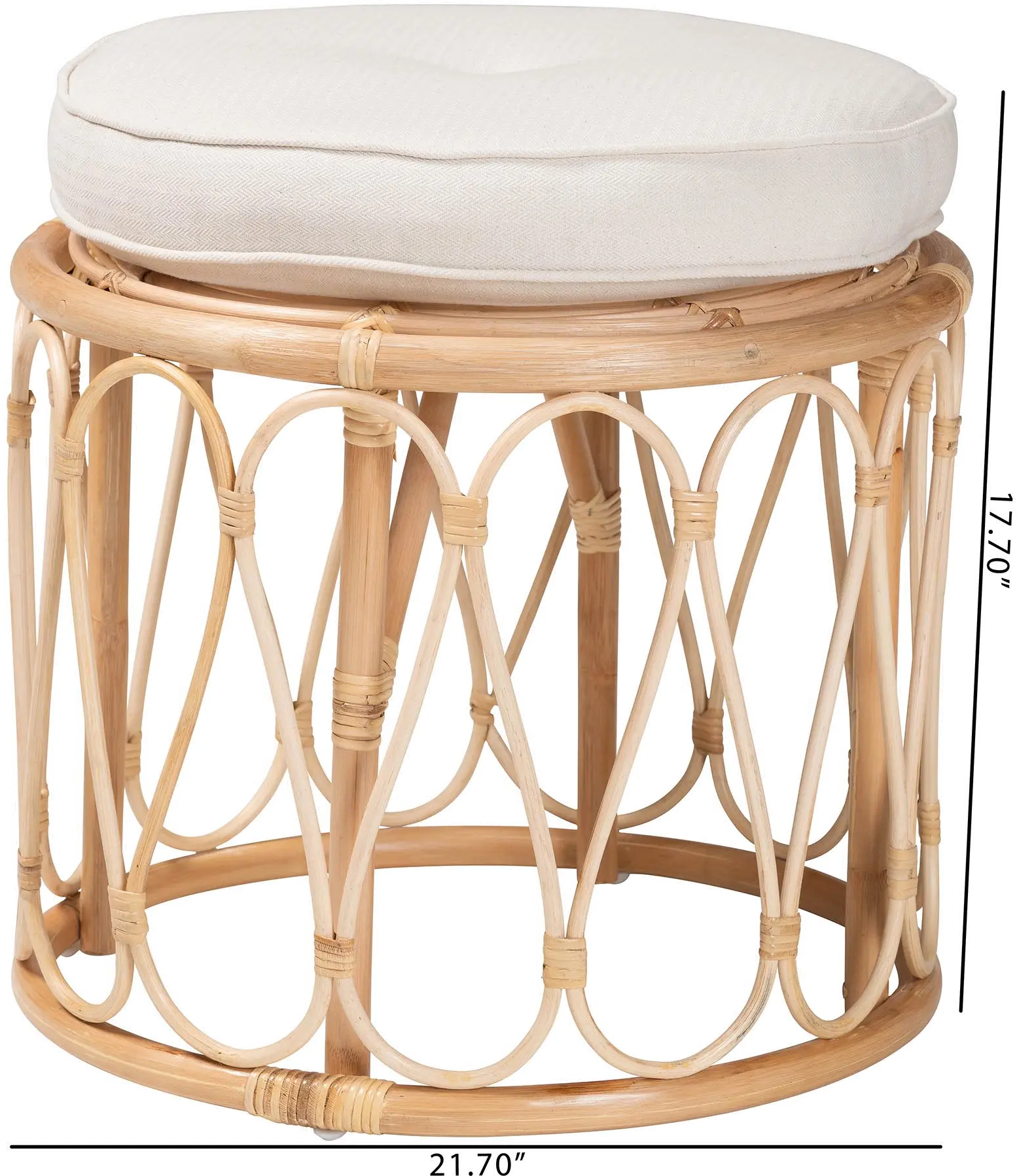 244-13668-RCW Hachiro Light Brown and White Ottoman Footstool-5