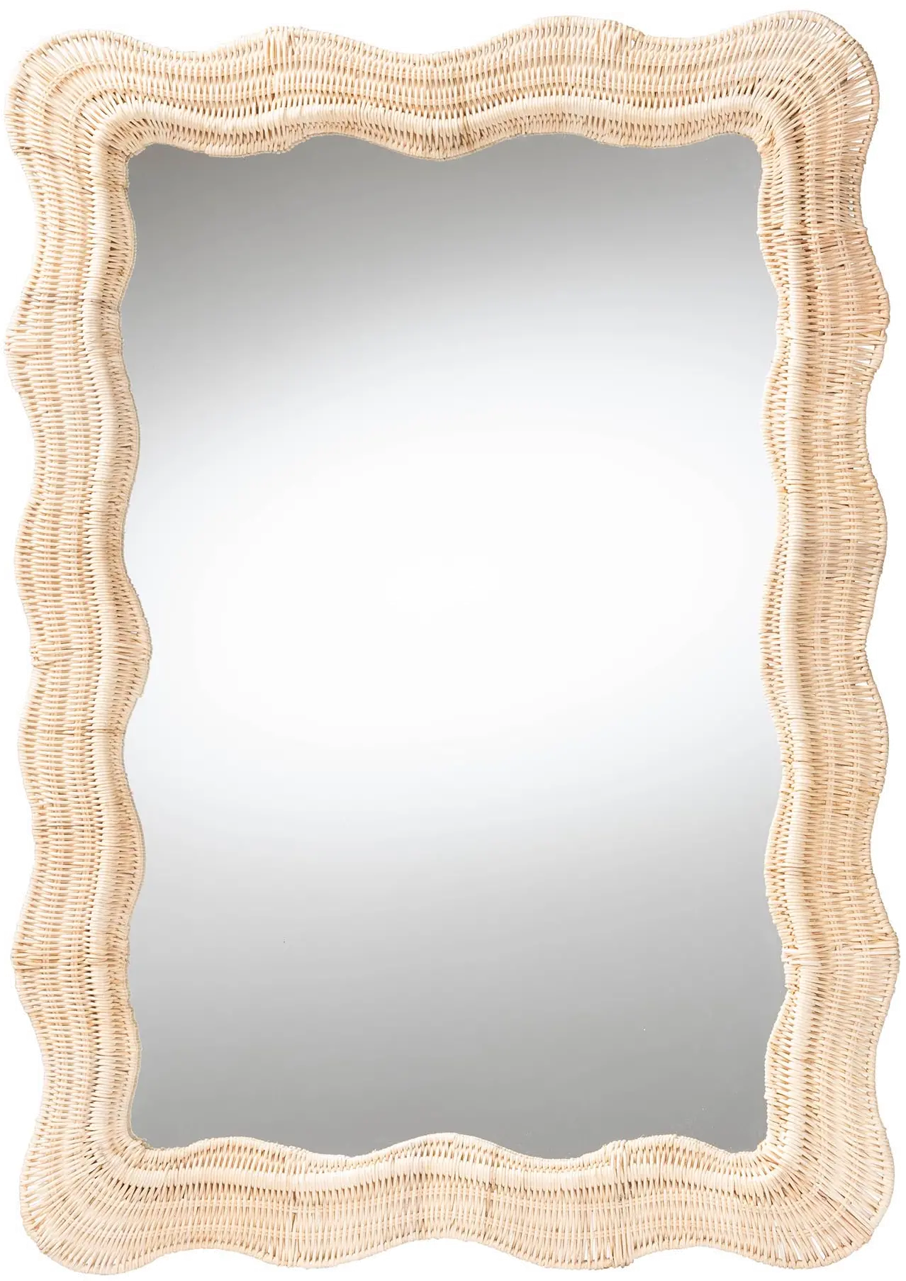 245-13718-RCW Hasana Natural Rattan Scallop Wall Mirror-1