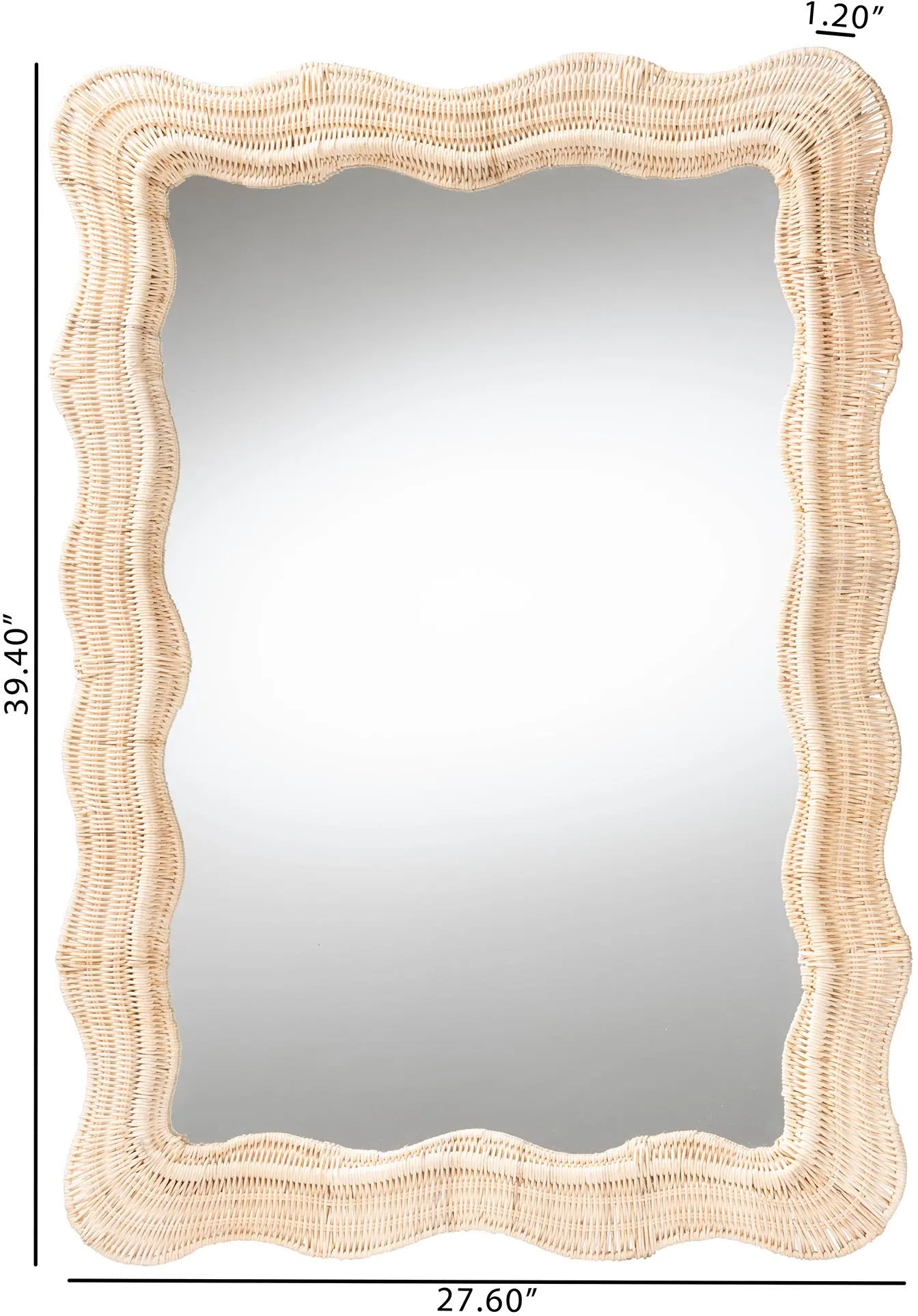 245-13718-RCW Hasana Natural Rattan Scallop Wall Mirror-4