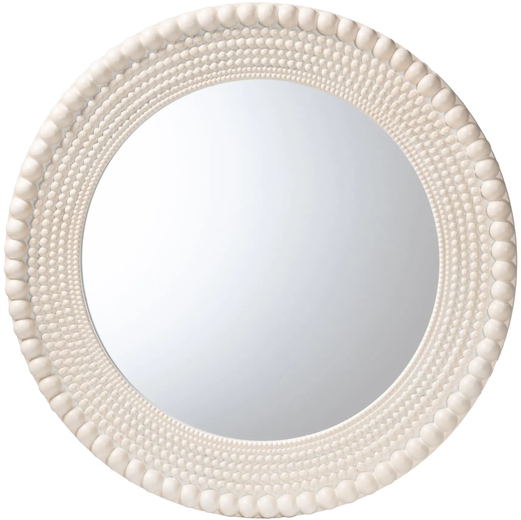 247-13757-RCW Grazia Pearl White Round Accent Mirror-1