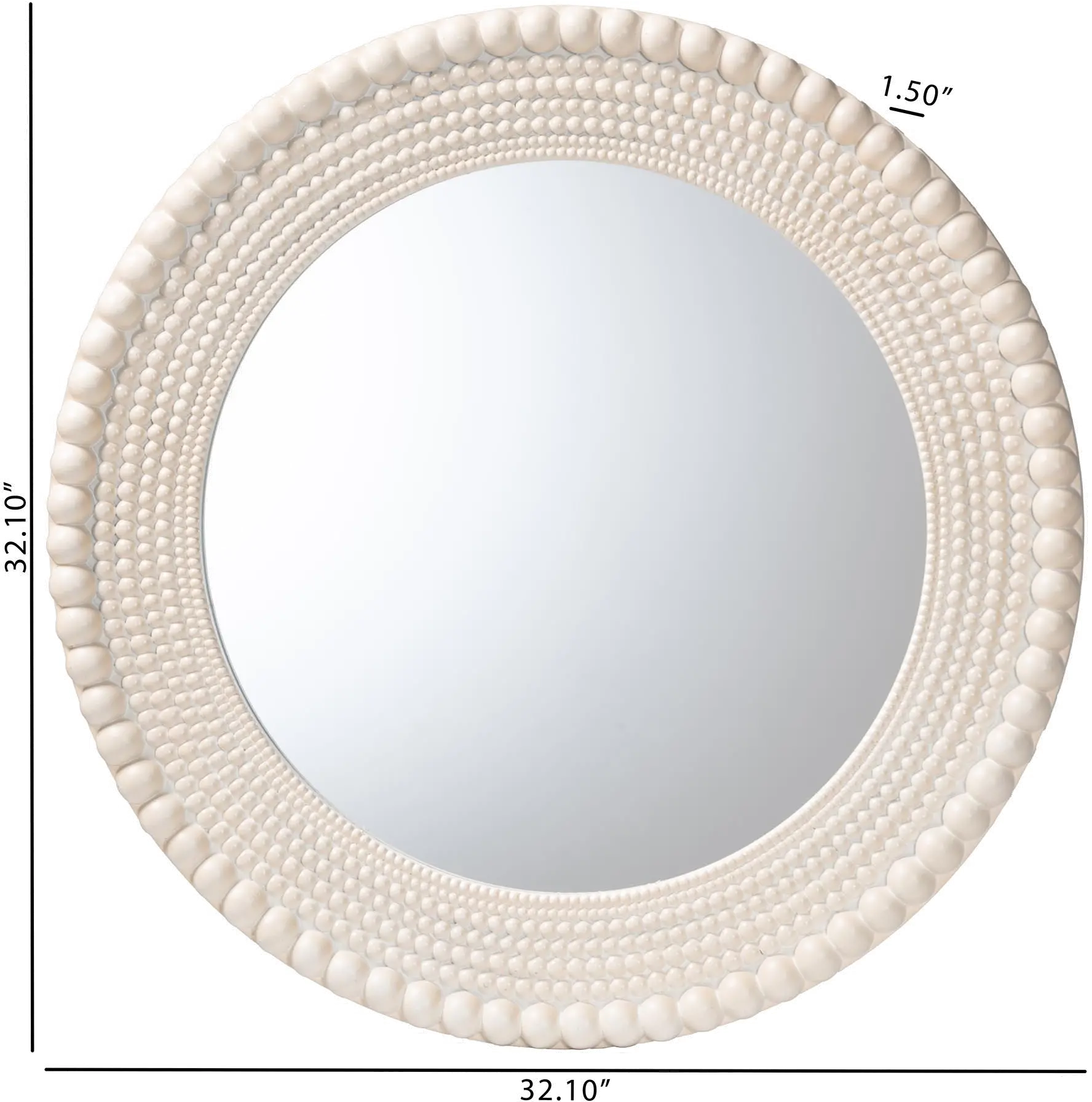247-13757-RCW Grazia Pearl White Round Accent Mirror-3