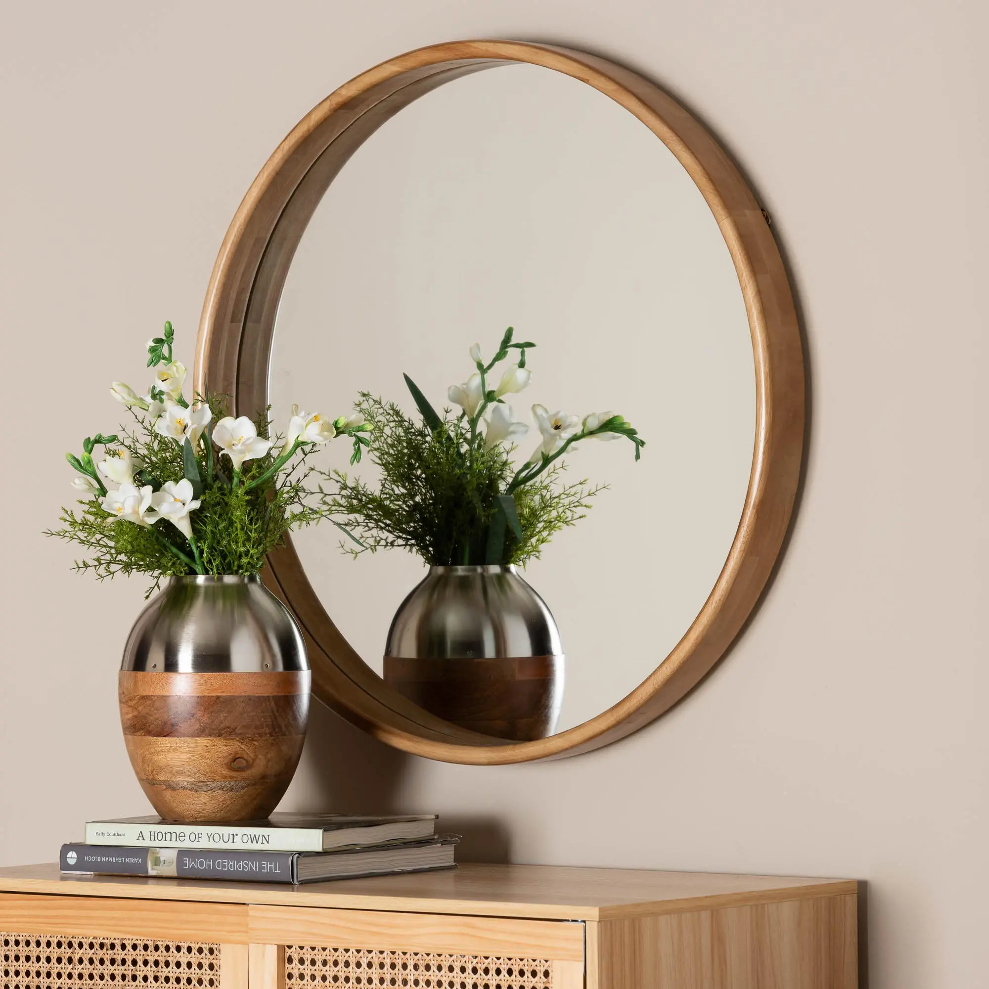 247-13724-RCW Tazara Natural Round Wall Mirror-2