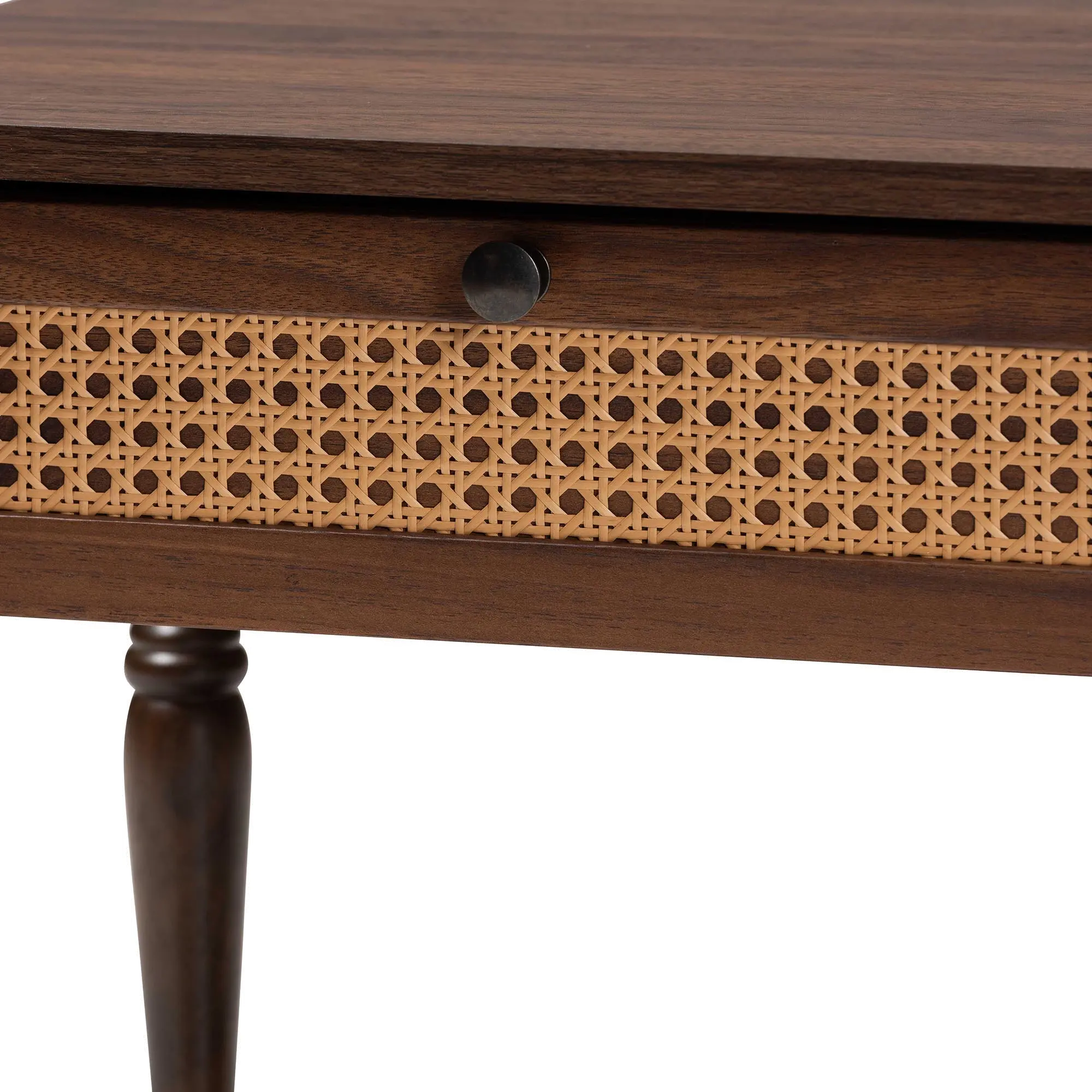 247-13771-RCW Roden Dark Brown and Rattan Nightstand-7