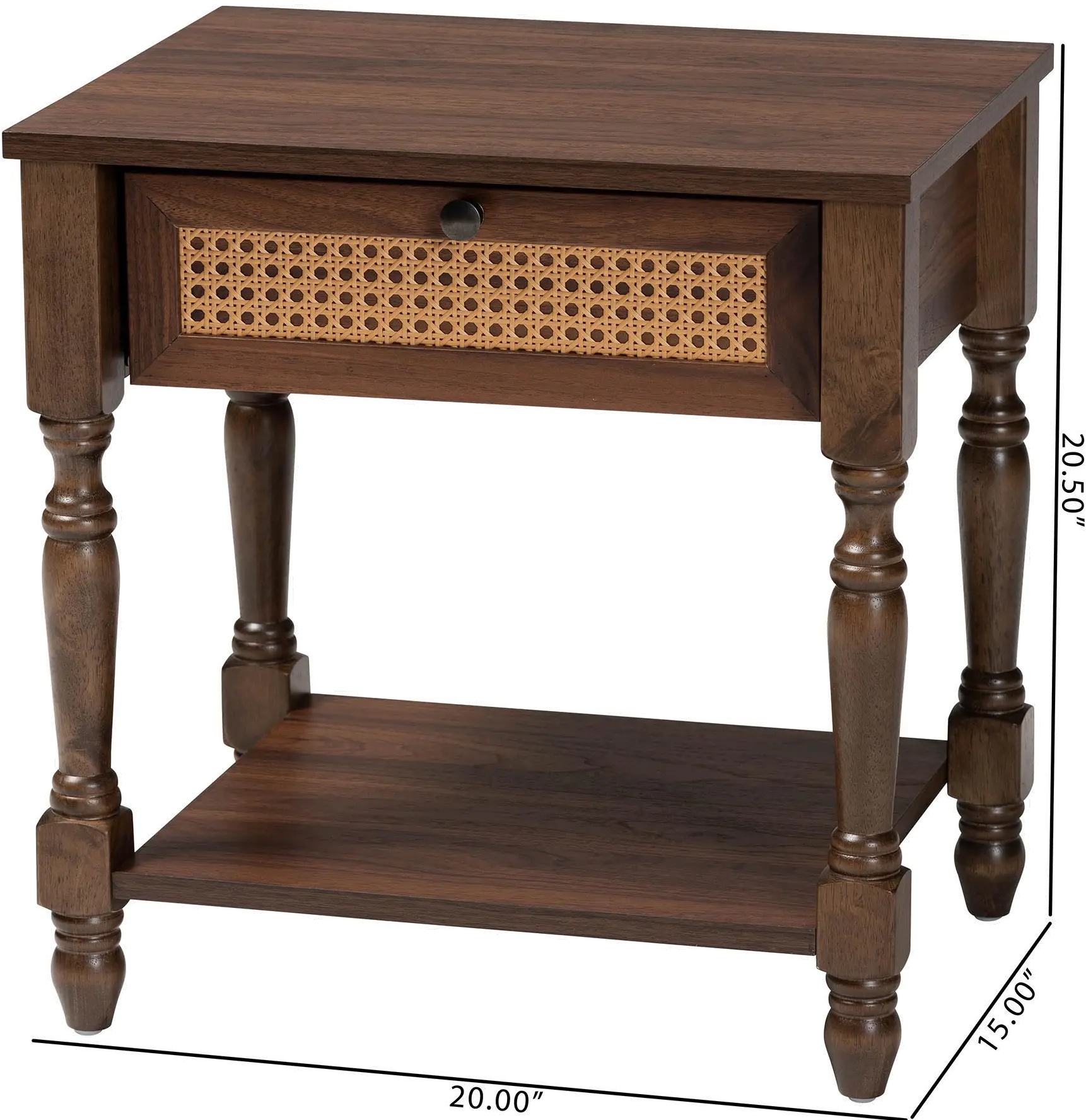 247-13771-RCW Roden Dark Brown and Rattan Nightstand-9
