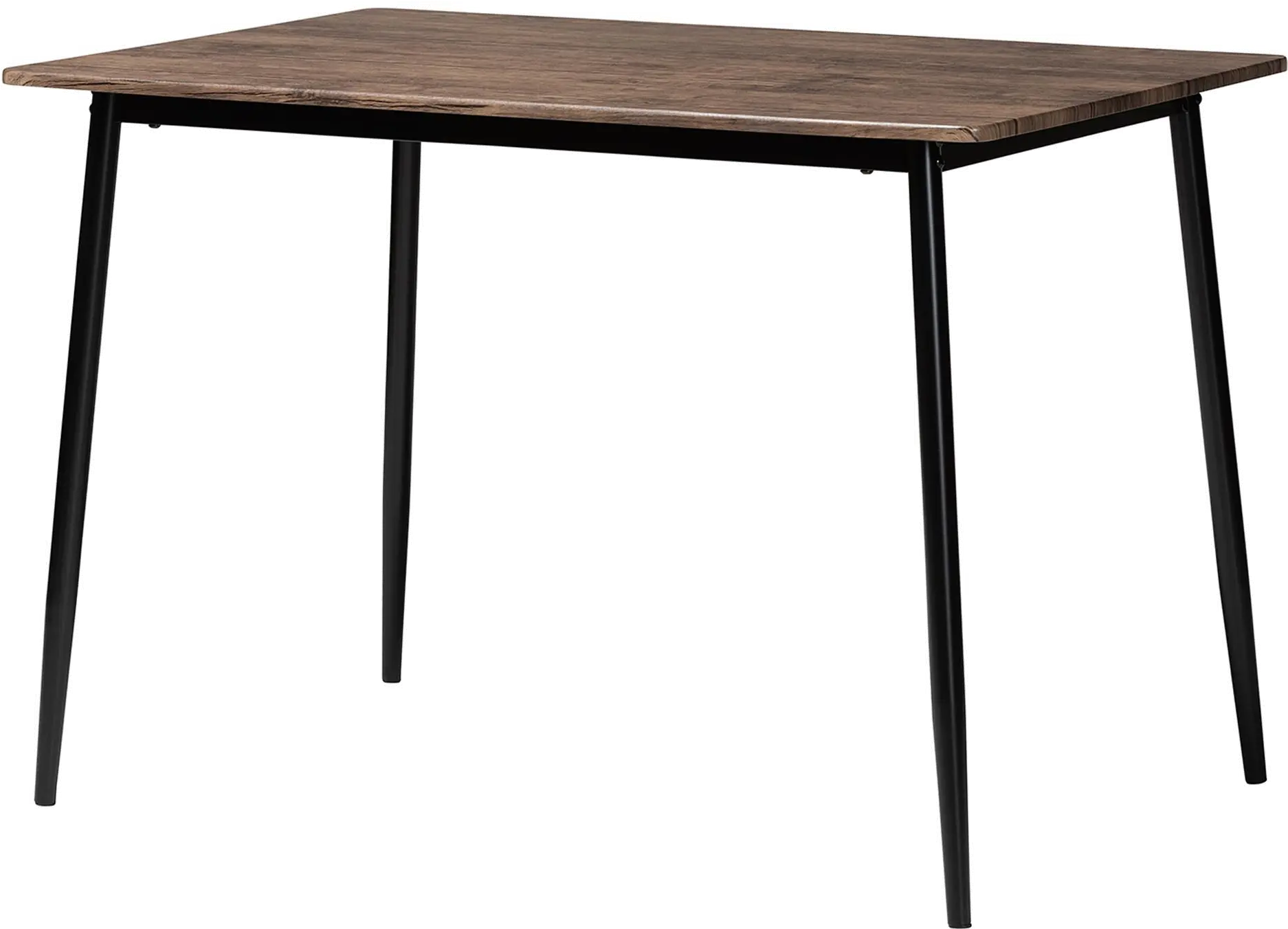 247-13803-RCW Dalair Industrial Wood and Metal Dining Table-3