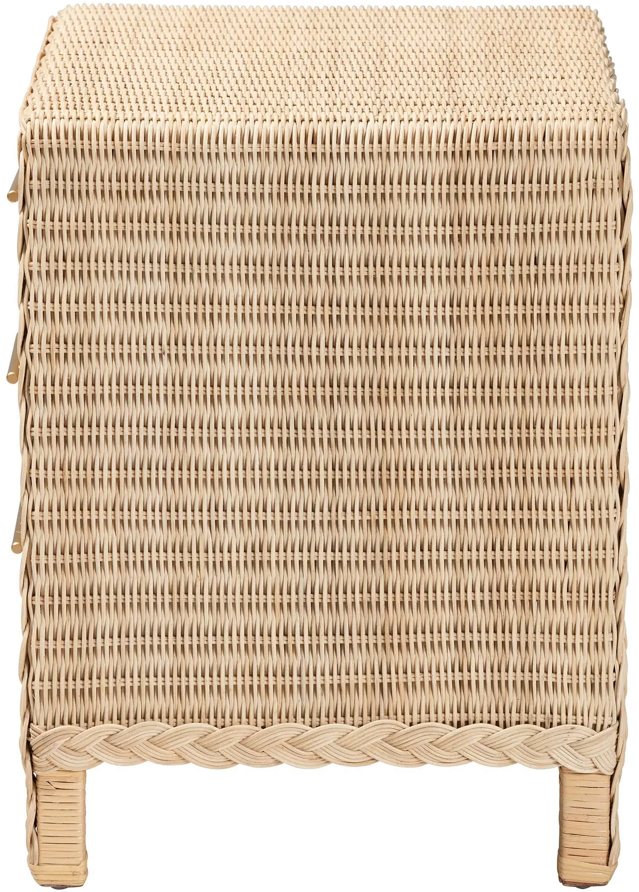 248-13728-RCW Lanica Light Brown Rattan 3-Drawer Nightstand-5