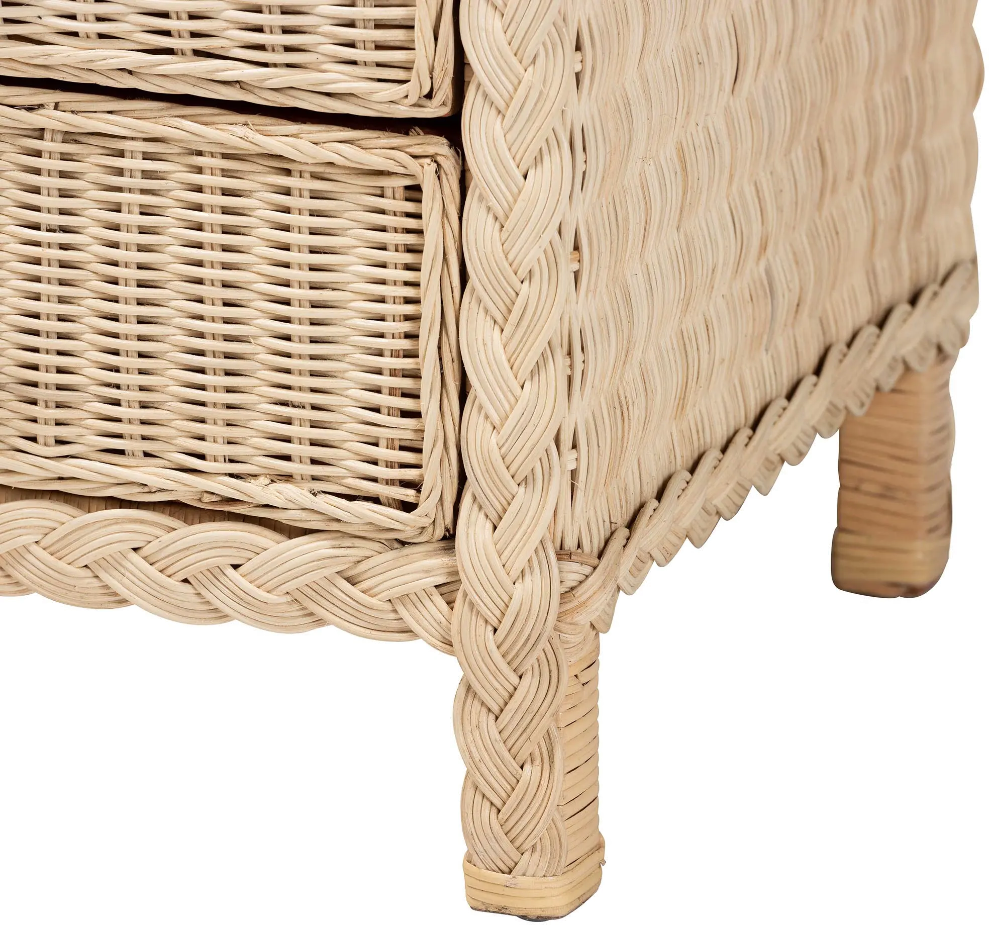 248-13728-RCW Lanica Light Brown Rattan 3-Drawer Nightstand-8