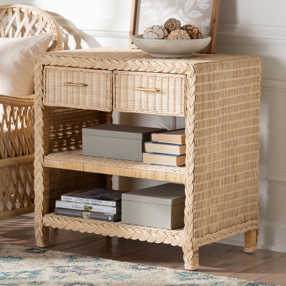 Lanica Light Brown Side Table