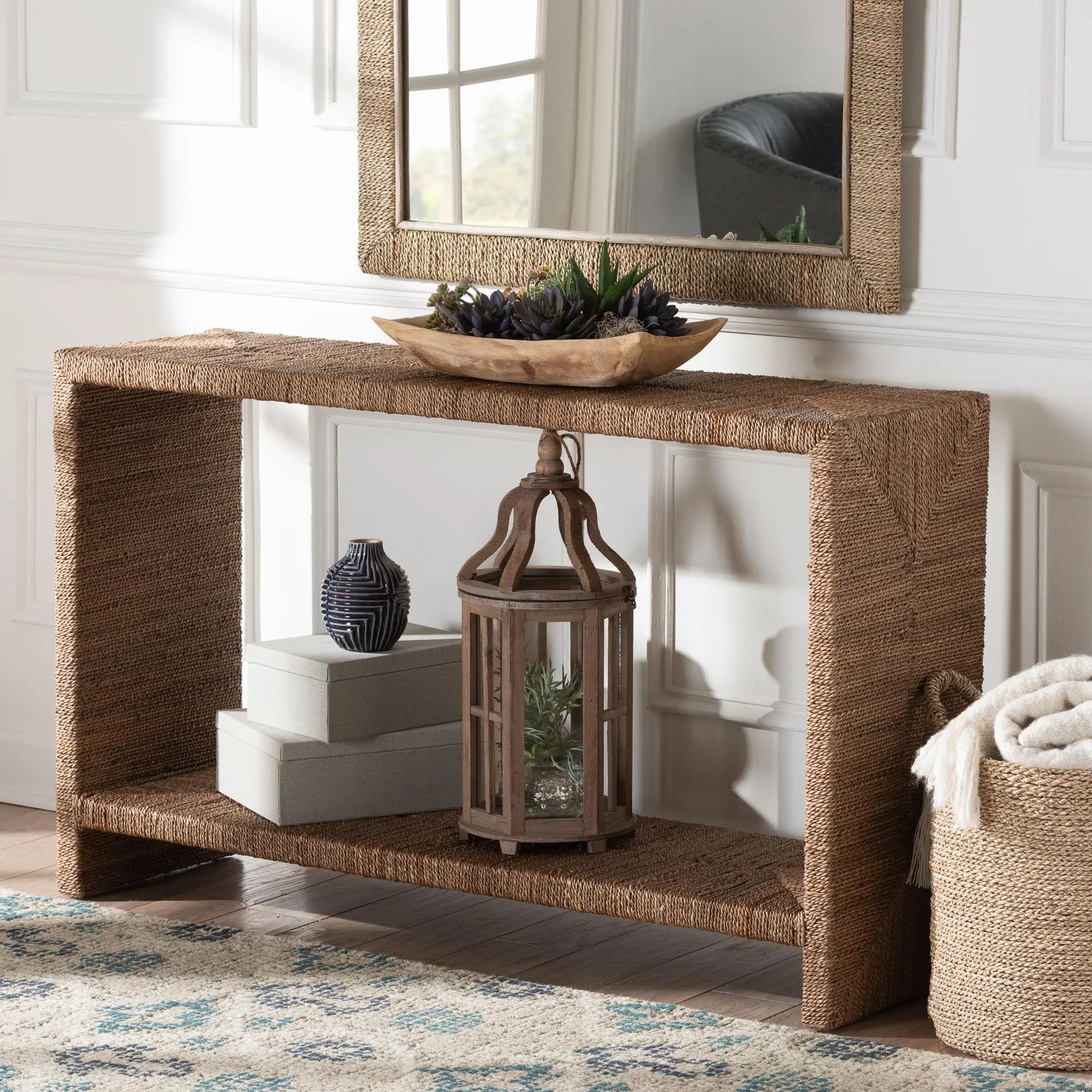 248-13680-RCW Liza Brown Sofa Table-2