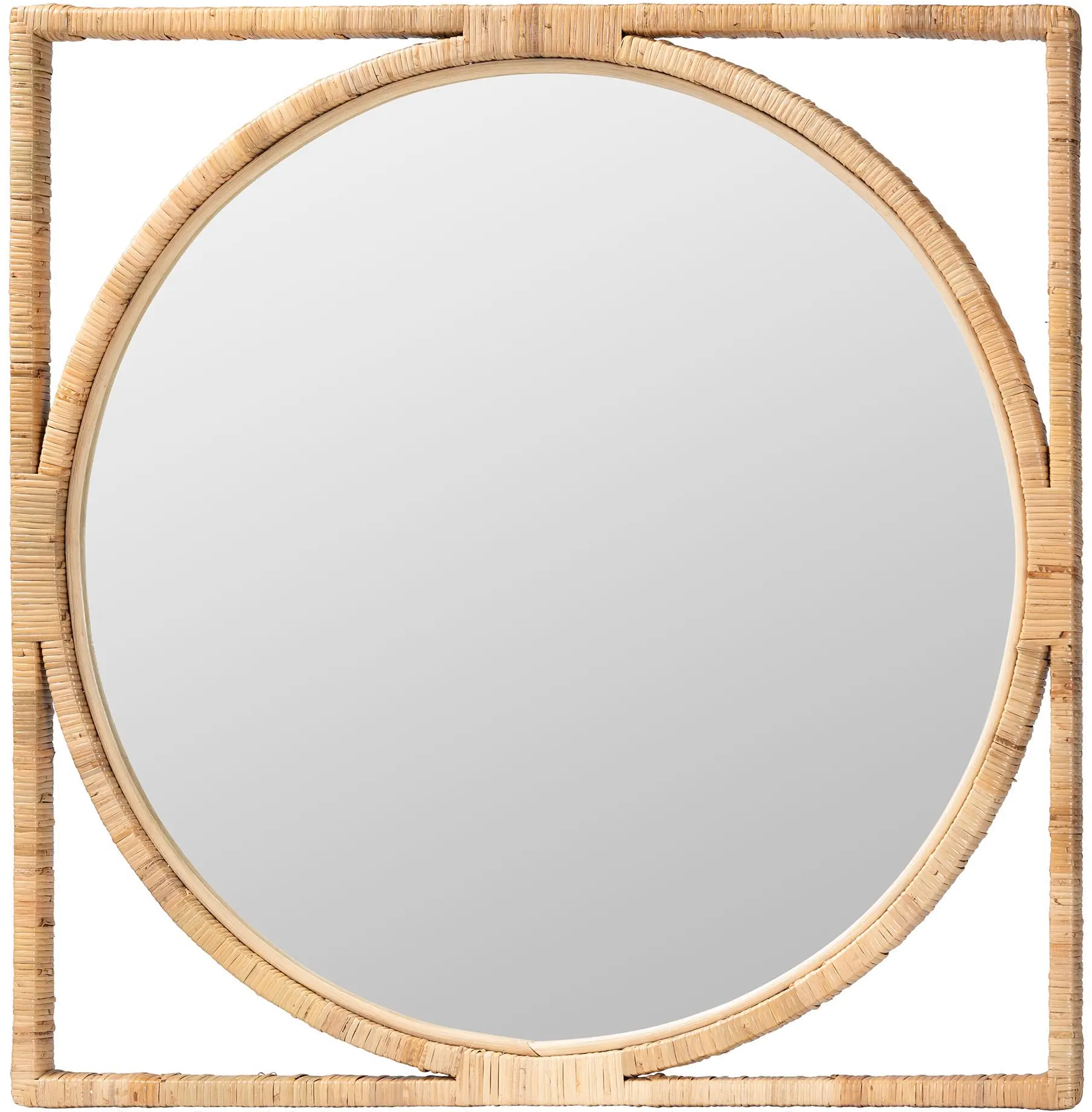 248-13780-RCW Bayan Natural Rattan Wall Mirror-1