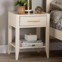 249-13831-RCW Primrose Ivory Mid-Century Nightstand