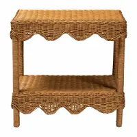 250-13645-RCW Bali and Pari Brown Rattan Side Table