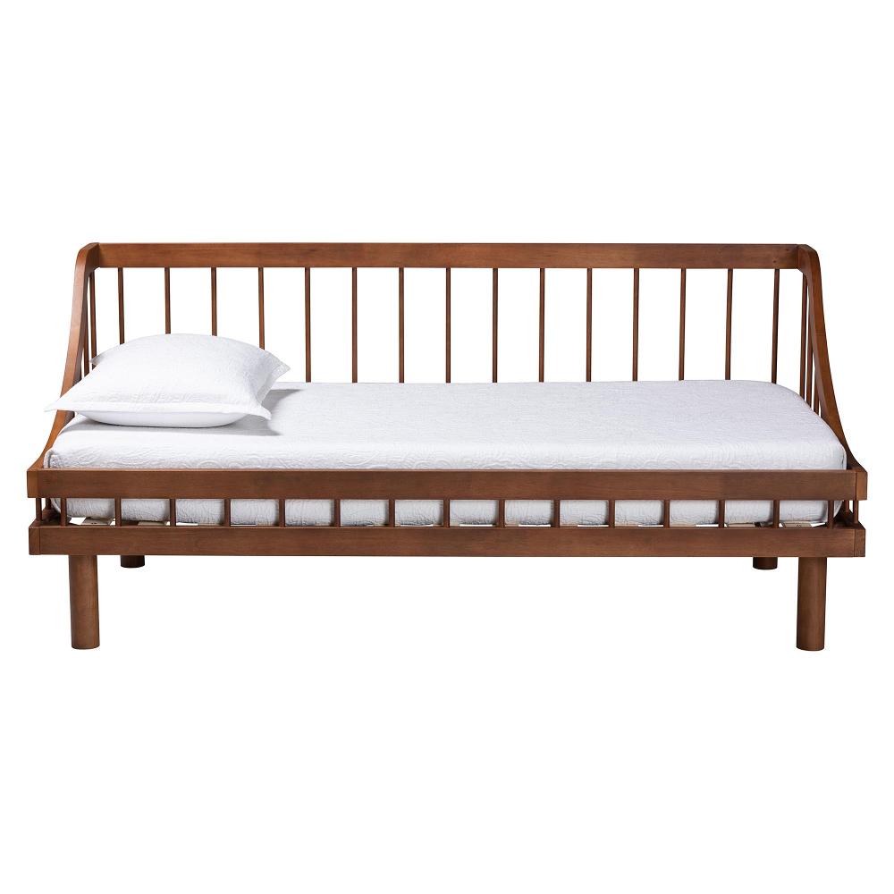 Helio Walnut Brown Wood Twin Daybed