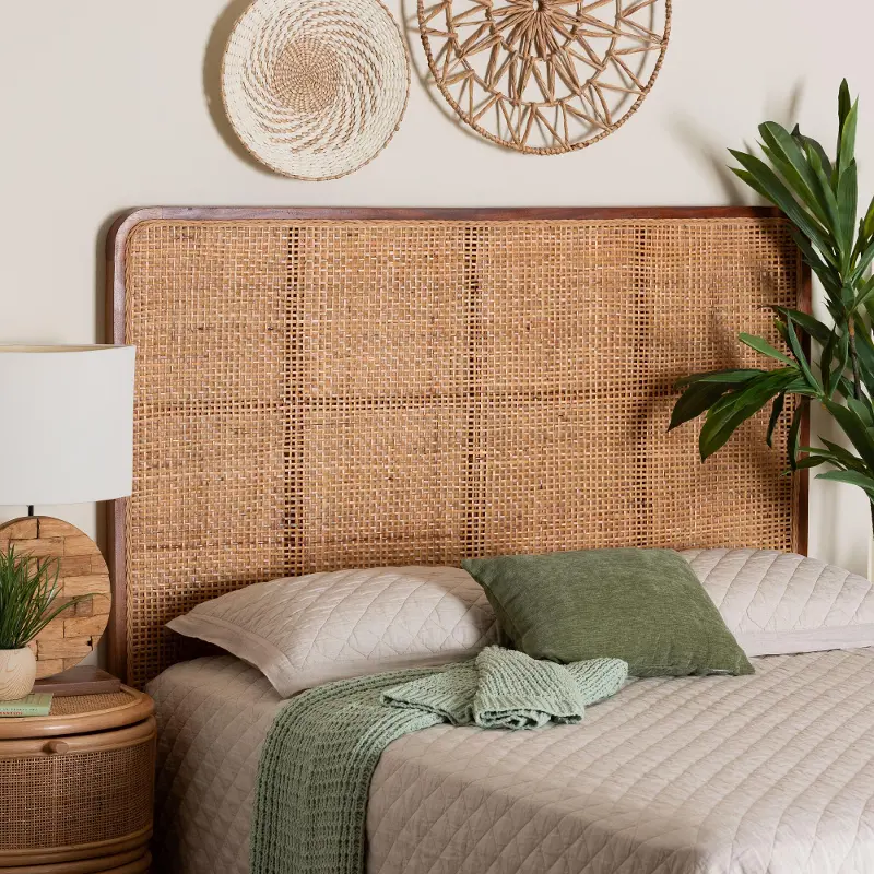 Caspia Natural Rattan Queen Headboard