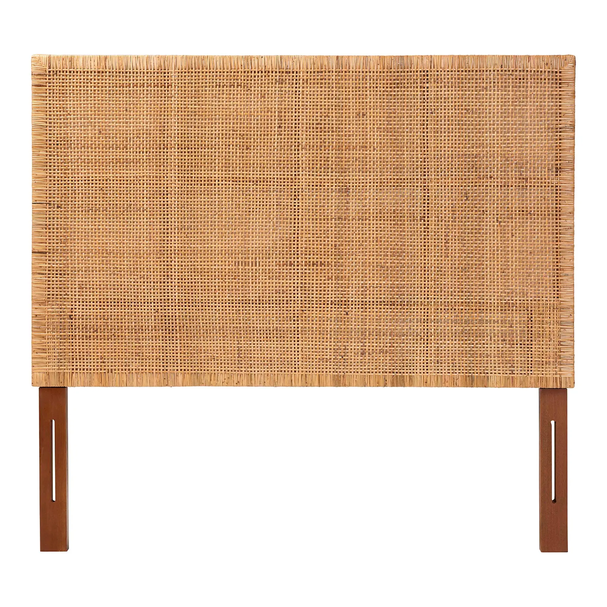 251-13906-RCW Lesia Natural Rattan and Mahogany Queen Headboard-2