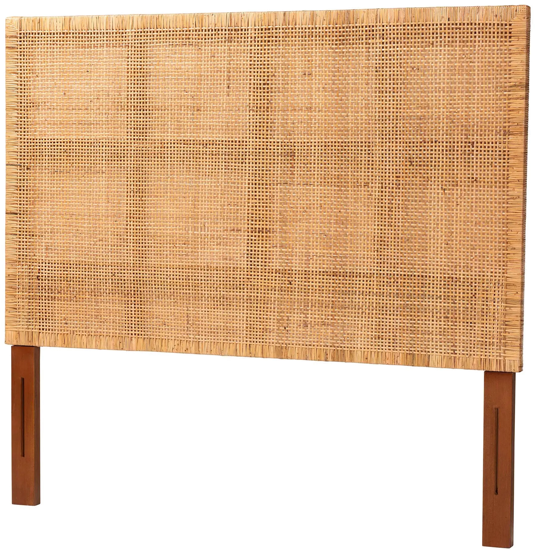 251-13906-RCW Lesia Natural Rattan and Mahogany Queen Headboard-3