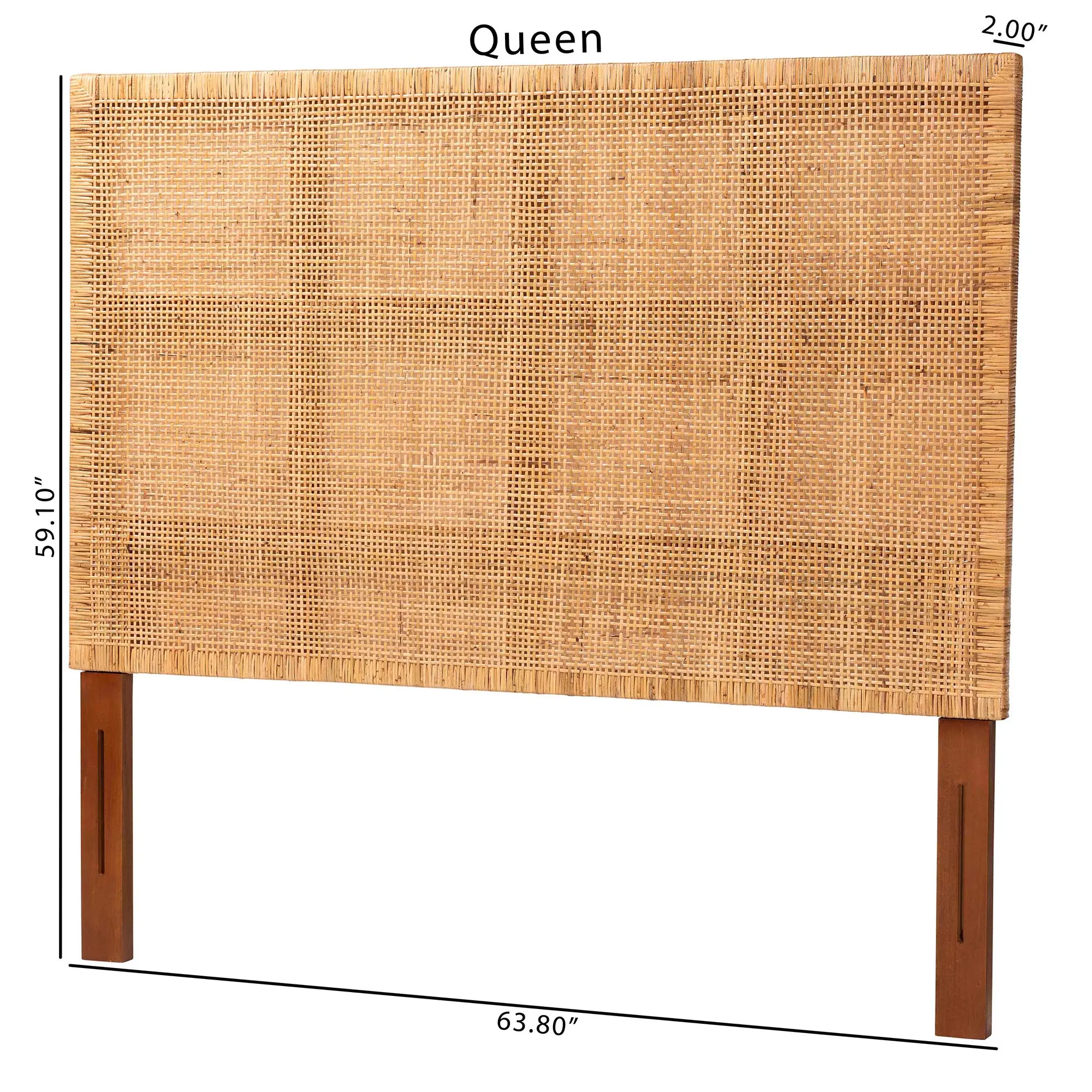 251-13906-RCW Lesia Natural Rattan and Mahogany Queen Headboard-5