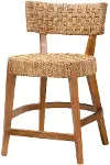 251-13852-RCW Sabit Seagrass and Mahogany Counter Stool