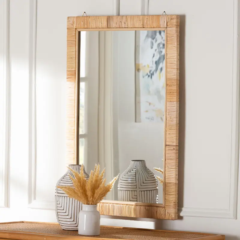 Lankston Natural Rattan Wall Mirror