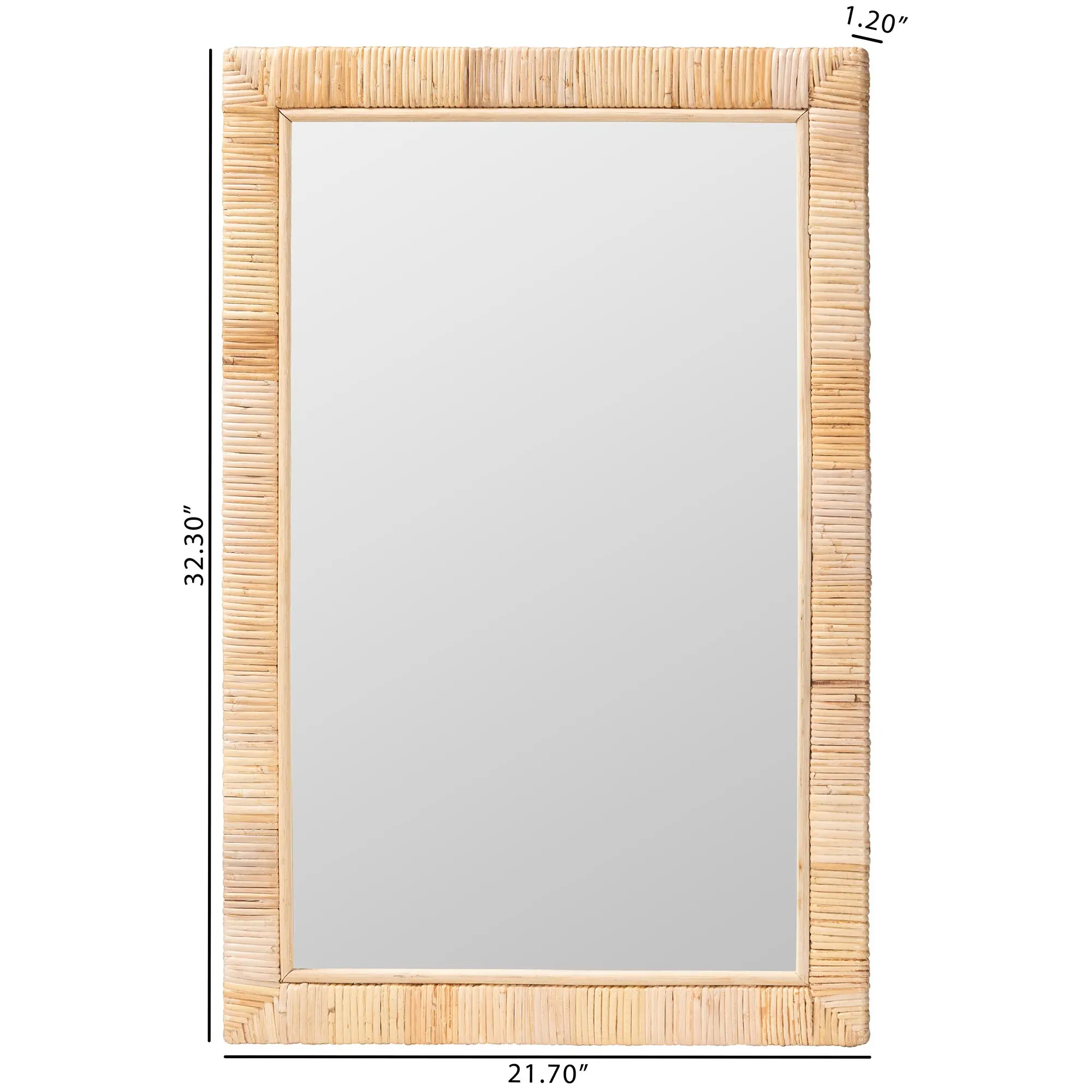 248-13838-RCW Lankston Natural Rattan Wall Mirror-4