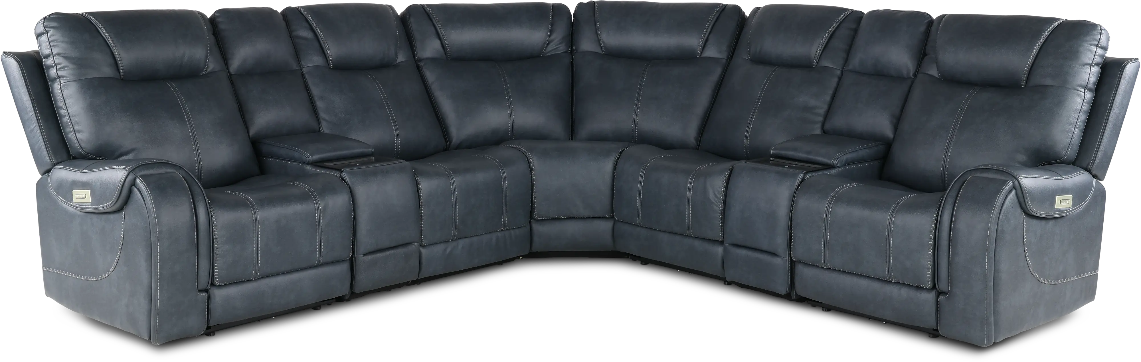 Conway Slate Gray 7 Piece Power Reclining Sectional-1