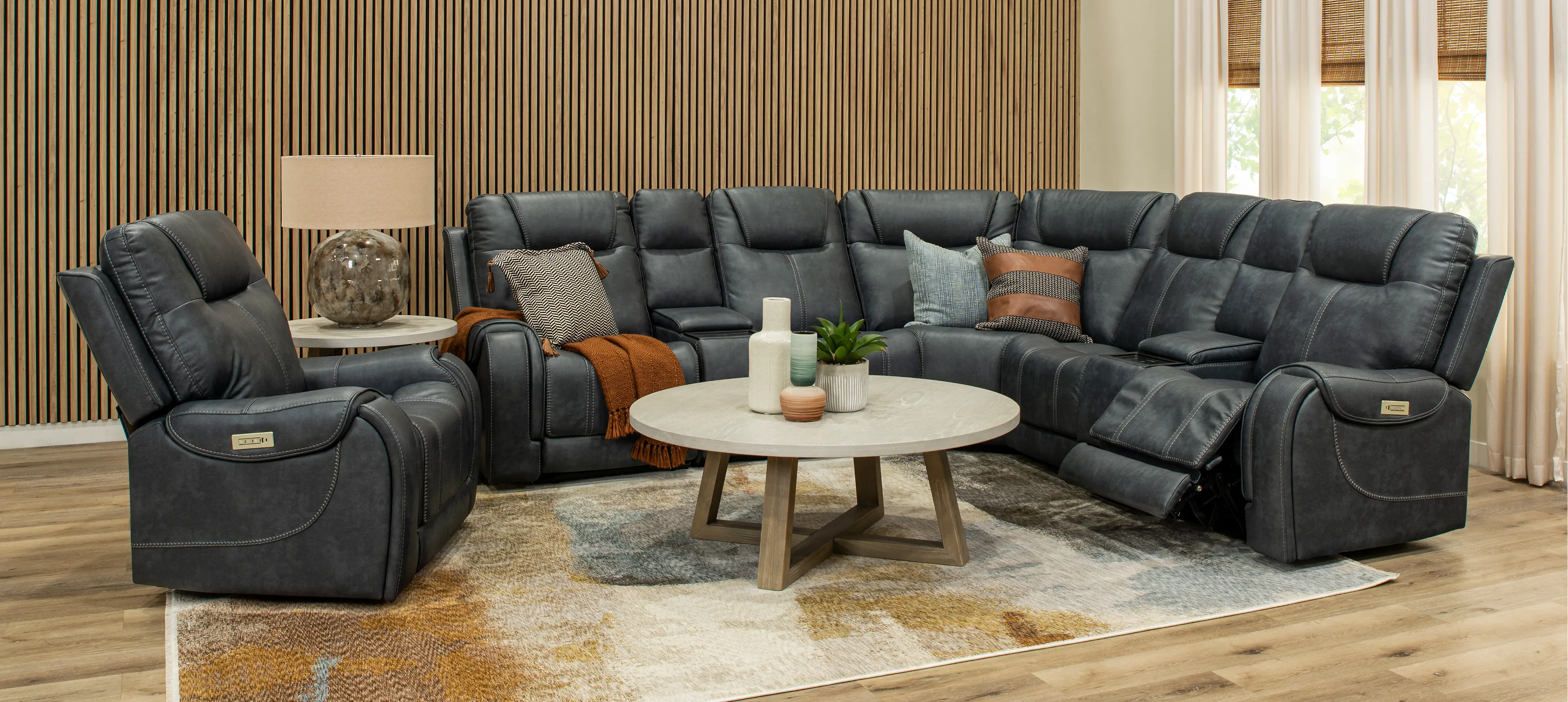 Conway Slate Gray 7 Piece Power Reclining Sectional-2