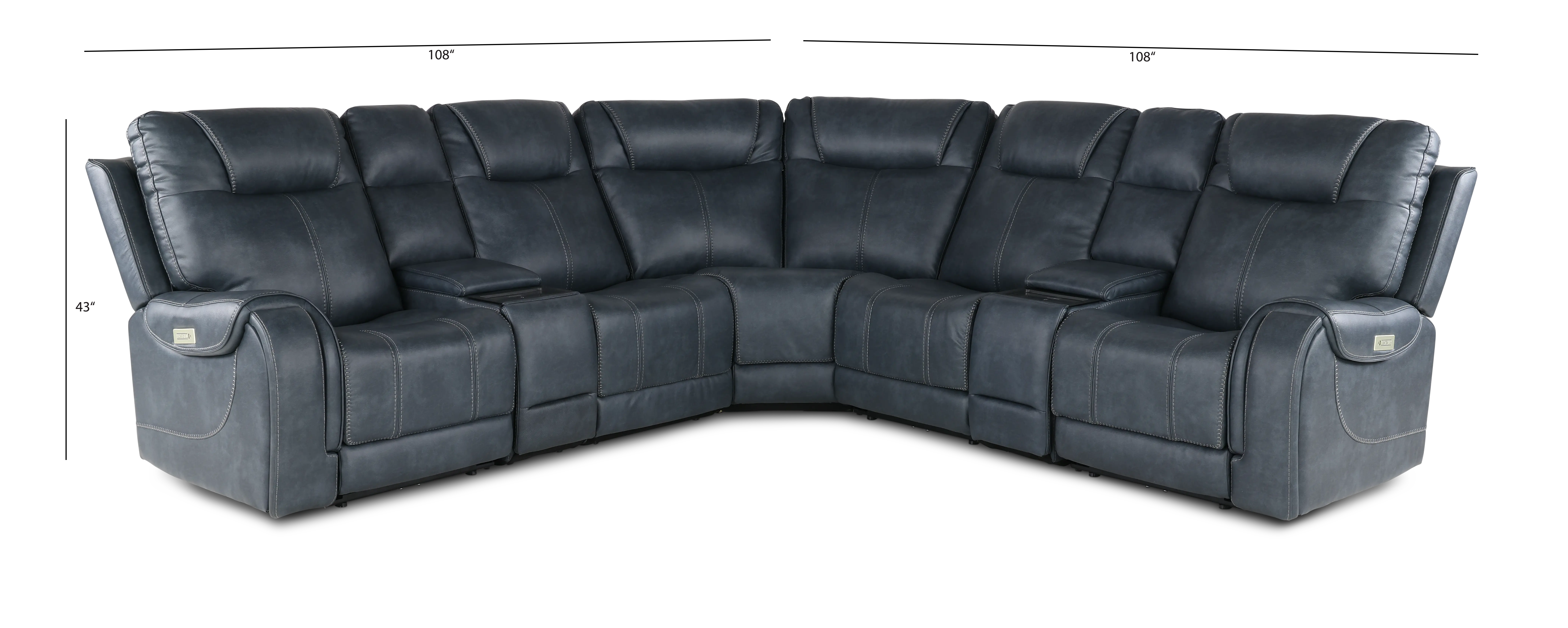 Conway Slate Gray 7 Piece Power Reclining Sectional-3