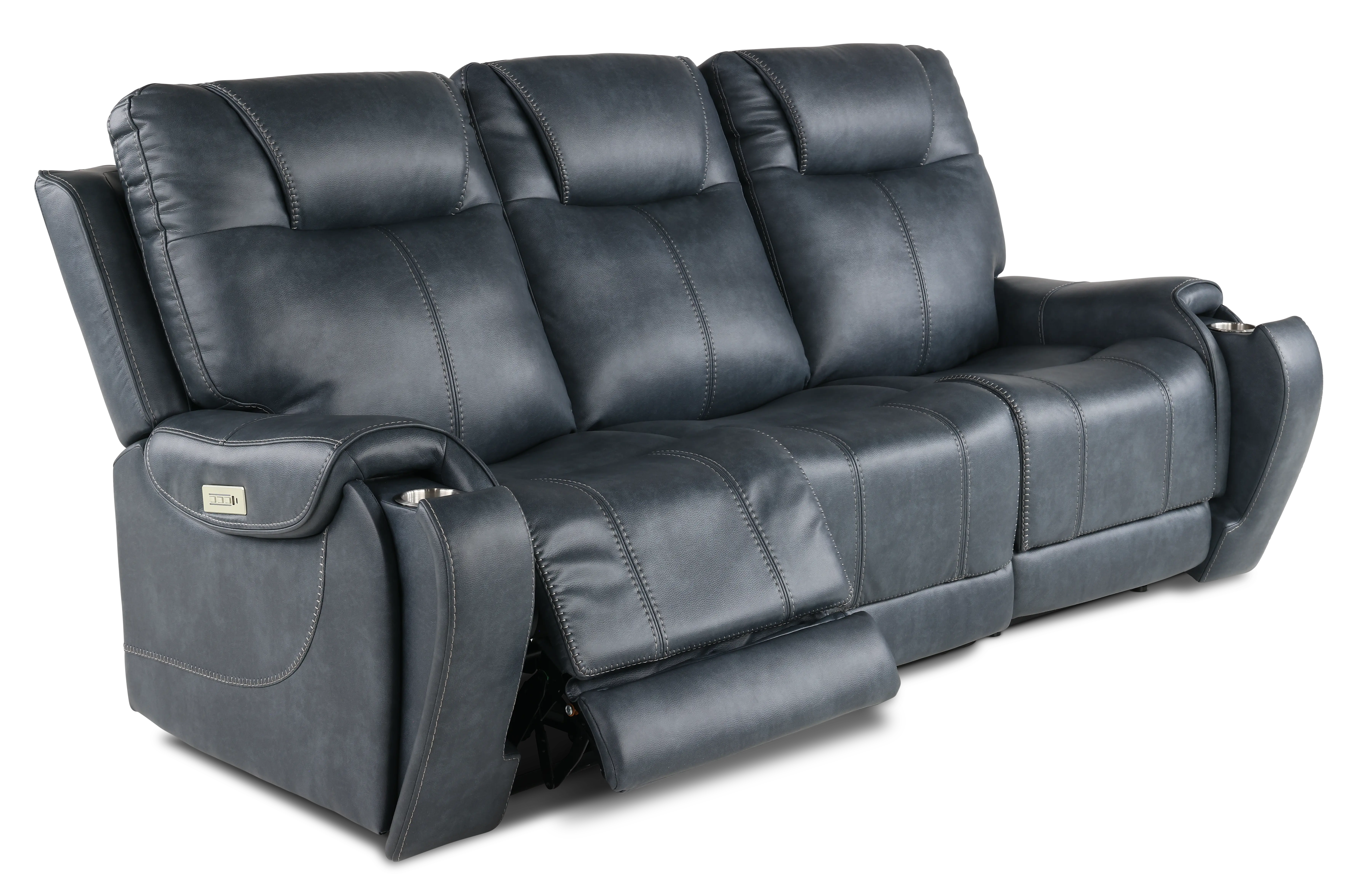 Conway Slate Gray Triple Reclining Sofa-6