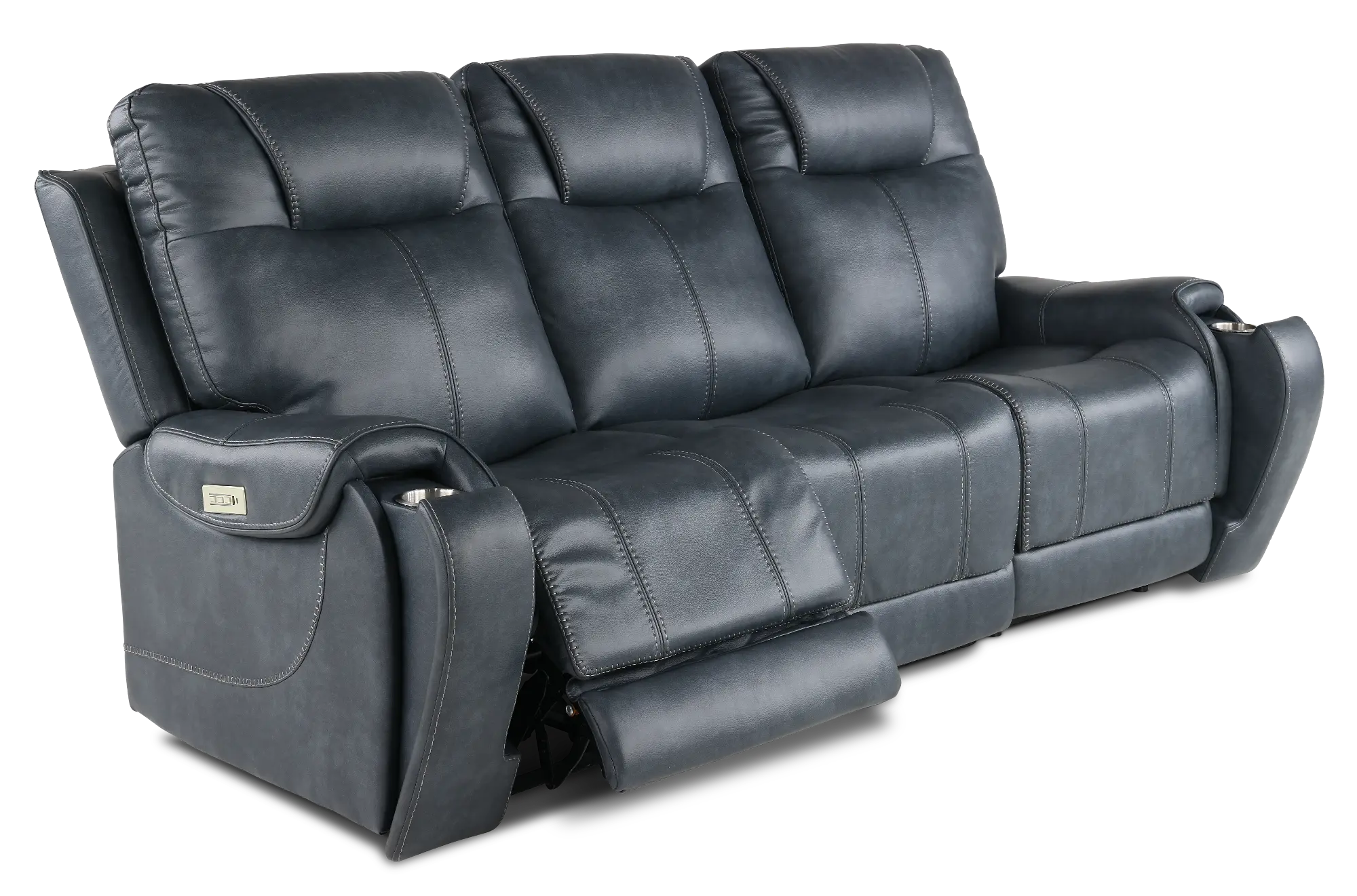 Conway Slate Gray Triple Reclining Sofa | RC Willey