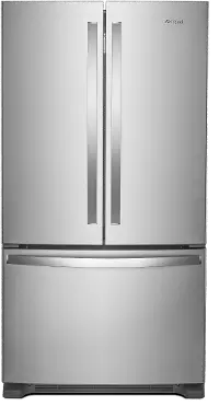 WRFC2036RZ Whirlpool 20 Cu Ft French Door Refrigerator - Counter Depth Stainless Steel