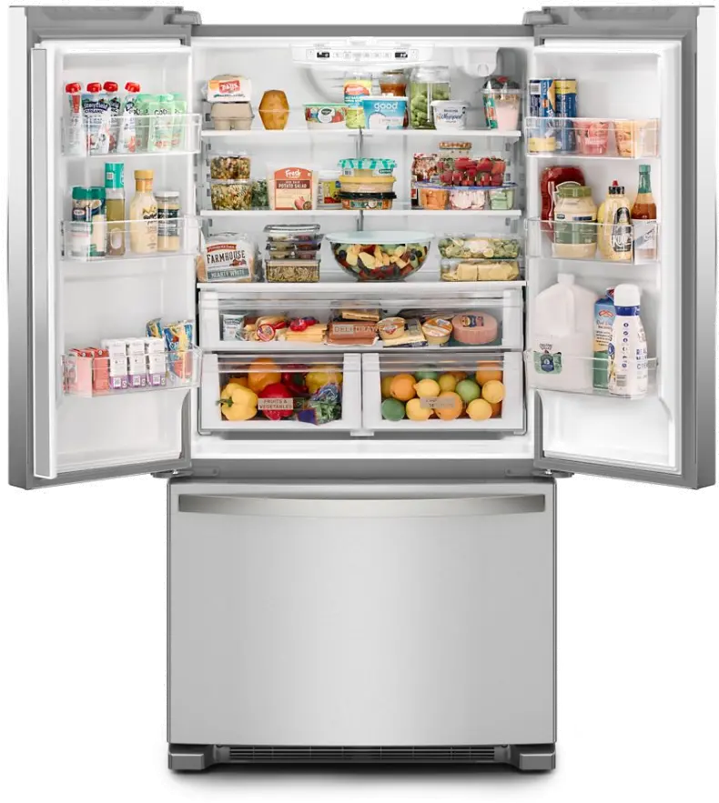 WRFC2036RZ Whirlpool 20 Cu Ft French Door Refrigerator - Counter Depth Stainless Steel-9