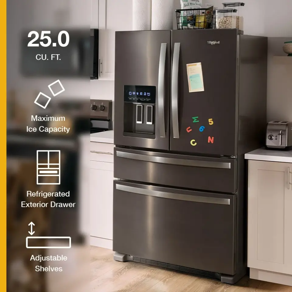 WRMF3636RZ Whirlpool 24.5 Cu Ft French Door Refrigerator - Stainless Steel-4