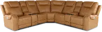 Conway Saddle Brown 7 Piece Power Reclining Sectional