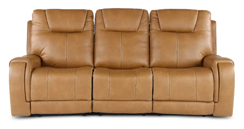 Conway Saddle Brown Triple Reclining Sofa
