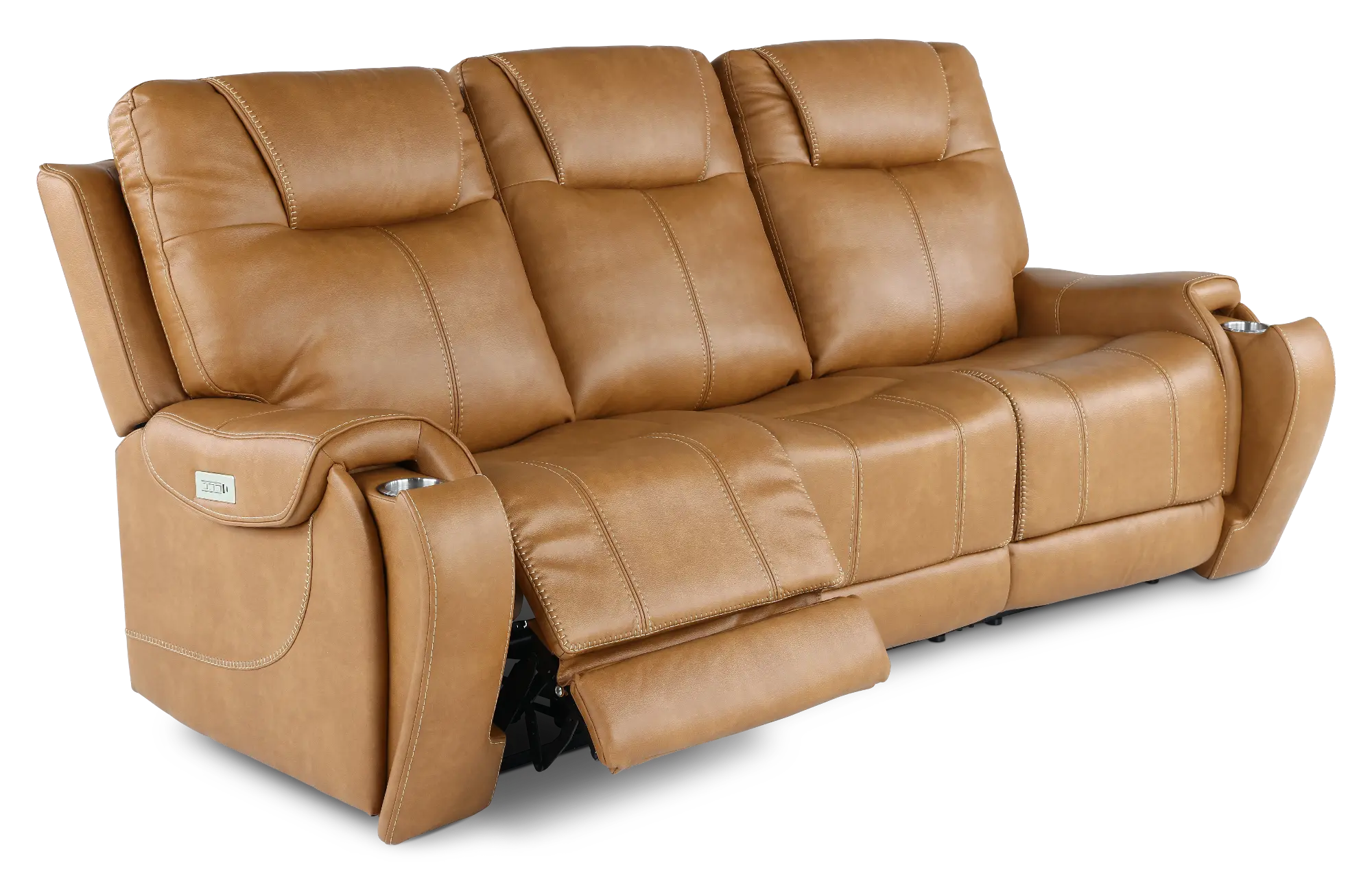 Conway Saddle Brown Triple Reclining Sofa | RC Willey