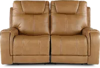 Conway Saddle Brown Power Reclining Loveseat