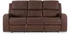 Linden Burnt Umber Power Reclining Sofa with Power Headrests