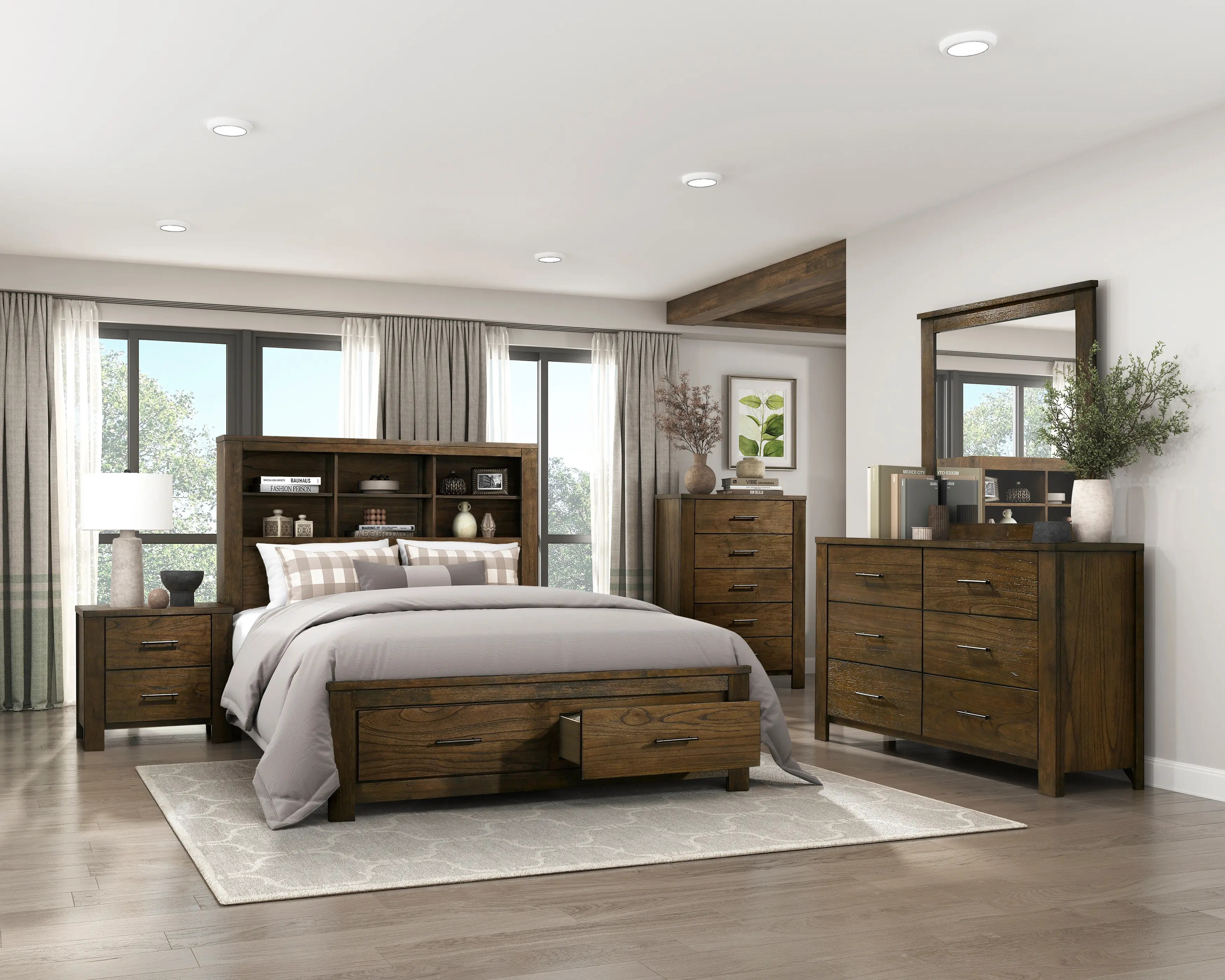 Summit Oak Brown Mirror-2