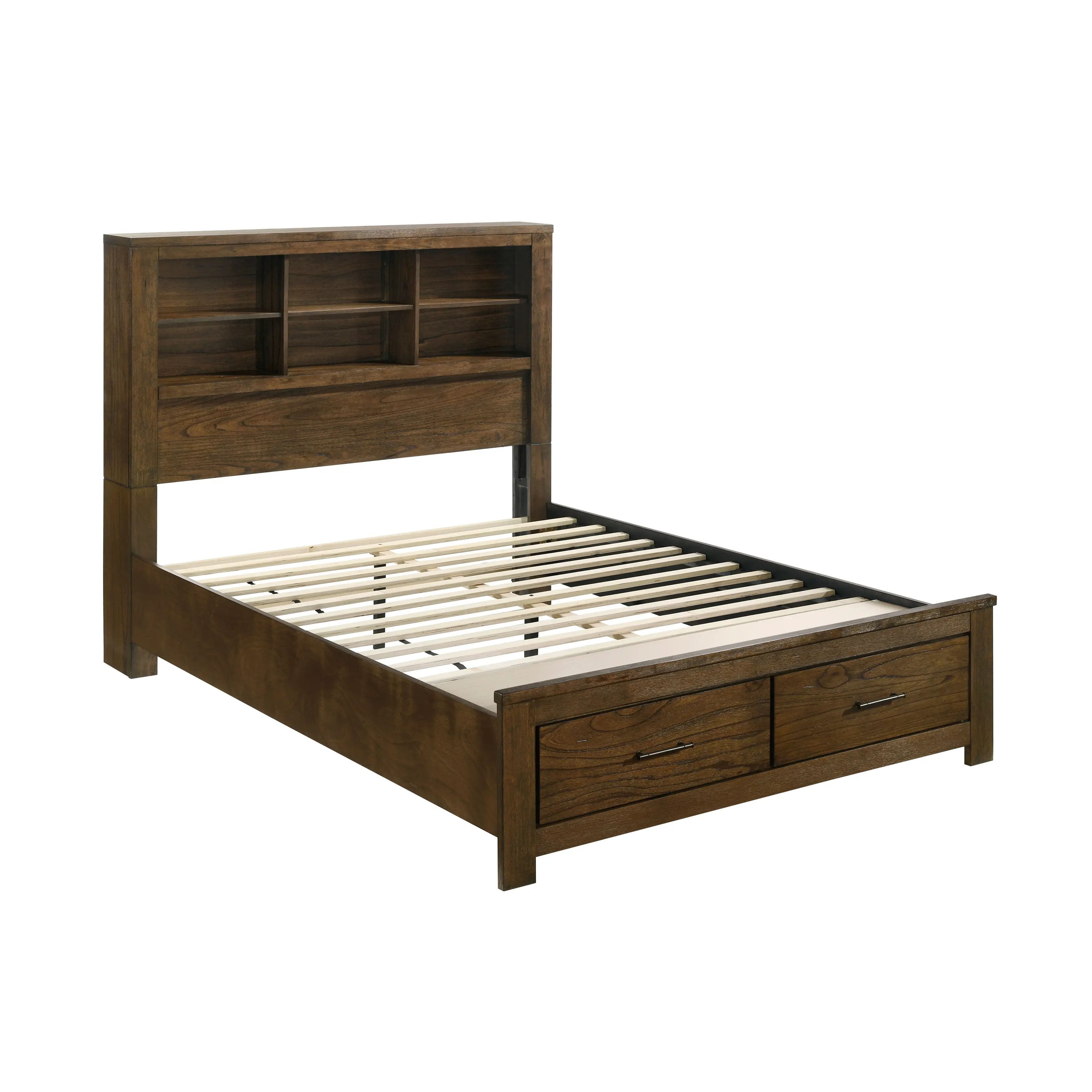 Summit Oak Brown Queen Storage Bed-5