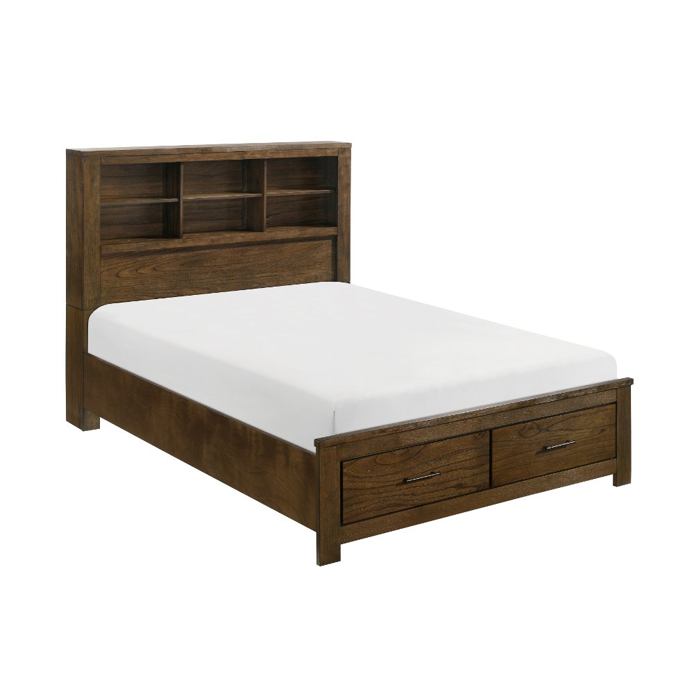 Summit Oak Brown Full Storage Bed