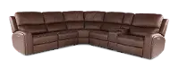 Linden Burnt Umber 6 Piece Power Reclining Sectional