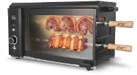 Brazilian Flame Black 2-Skewer Electric Rotisserie Grill