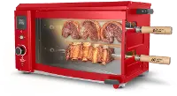 Brazilian Flame Red 2-Skewer Electric Rotisserie Grill