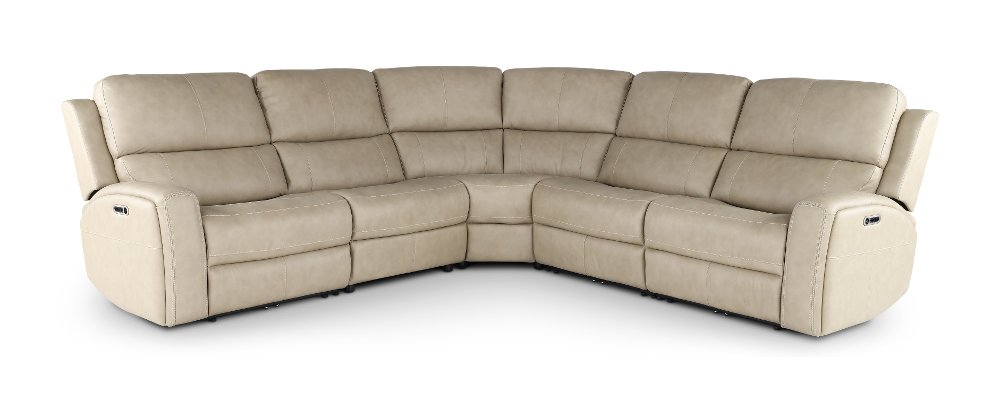 Linden Beige 5 Piece Power Reclining Sectional